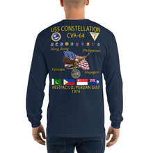 Load image into Gallery viewer, USS Constellation (CVA-64) 1974 Long Sleeve Cruise Shirt