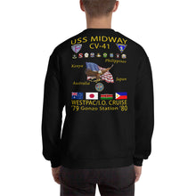 Load image into Gallery viewer, USS Midway (CV-41) 1979-80 Cruise Sweatshirt