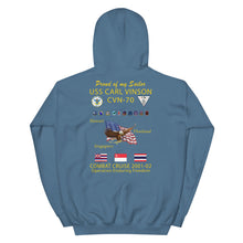 Load image into Gallery viewer, USS Carl Vinson (CVN-70) 2001-02 Cruise Hoodie - FAMILY