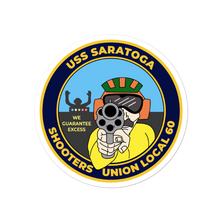 Load image into Gallery viewer, USS Saratoga (CV-60) Shooters Union Local 60 Vinyl Sticker