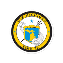 Load image into Gallery viewer, USS Michigan (SSGN-727) Ship&#39;s Crest Vinyl Sticker
