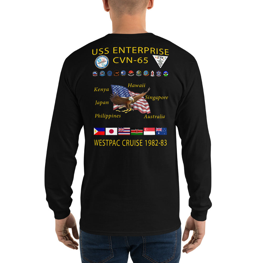 USS Enterprise (CVN-65) 1982-83 Long Sleeve Cruise Shirt