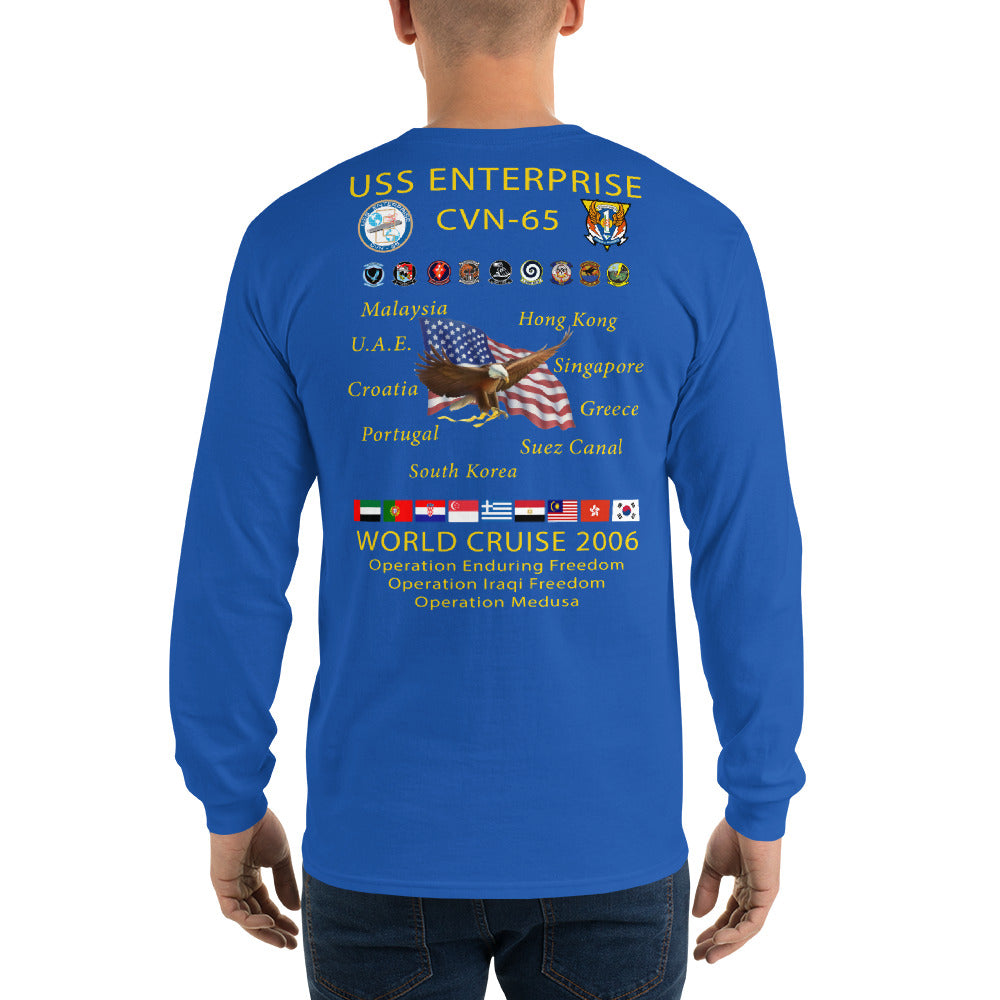 USS Enterprise (CVN-65) 2006 Long Sleeve Cruise Shirt