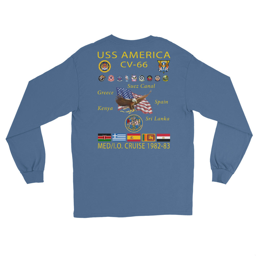 USS America (CV-66) 1982-83 Long Sleeve Cruise Shirt