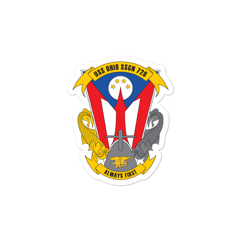USS Ohio (SSGN-726) Full Ship's Crest Vinyl Sticker