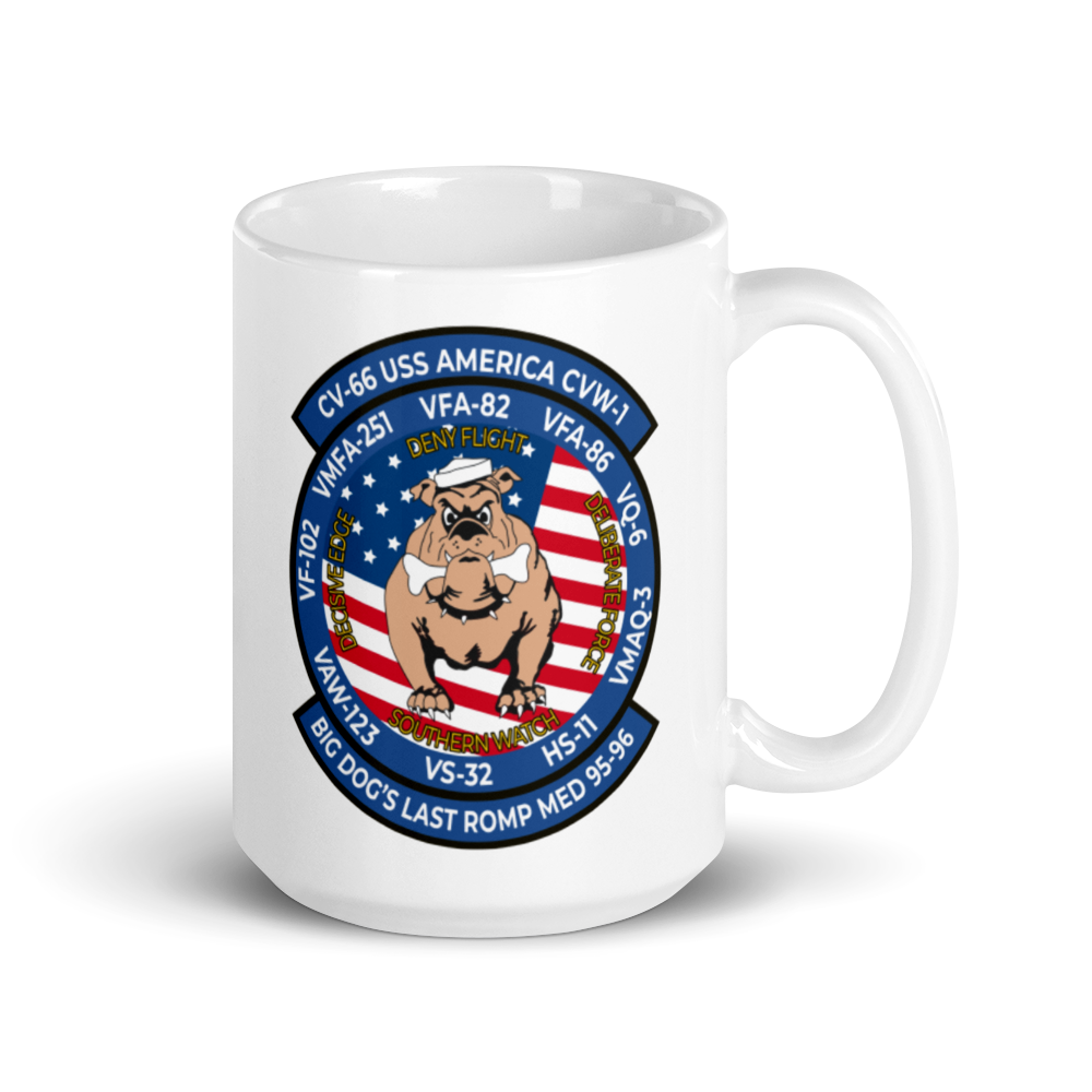 USS America (CV-66) Big Dog's Last Romp 1995-96 Mug