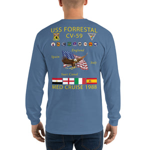USS Forrestal (CV-59) 1988 Long Sleeve Cruise Shirt