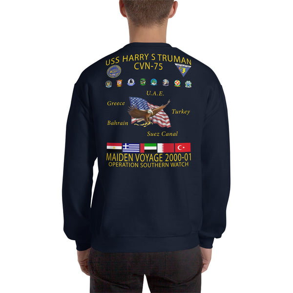 USS Harry S. Truman (CVN-75) 2000-01 Cruise Sweatshirt