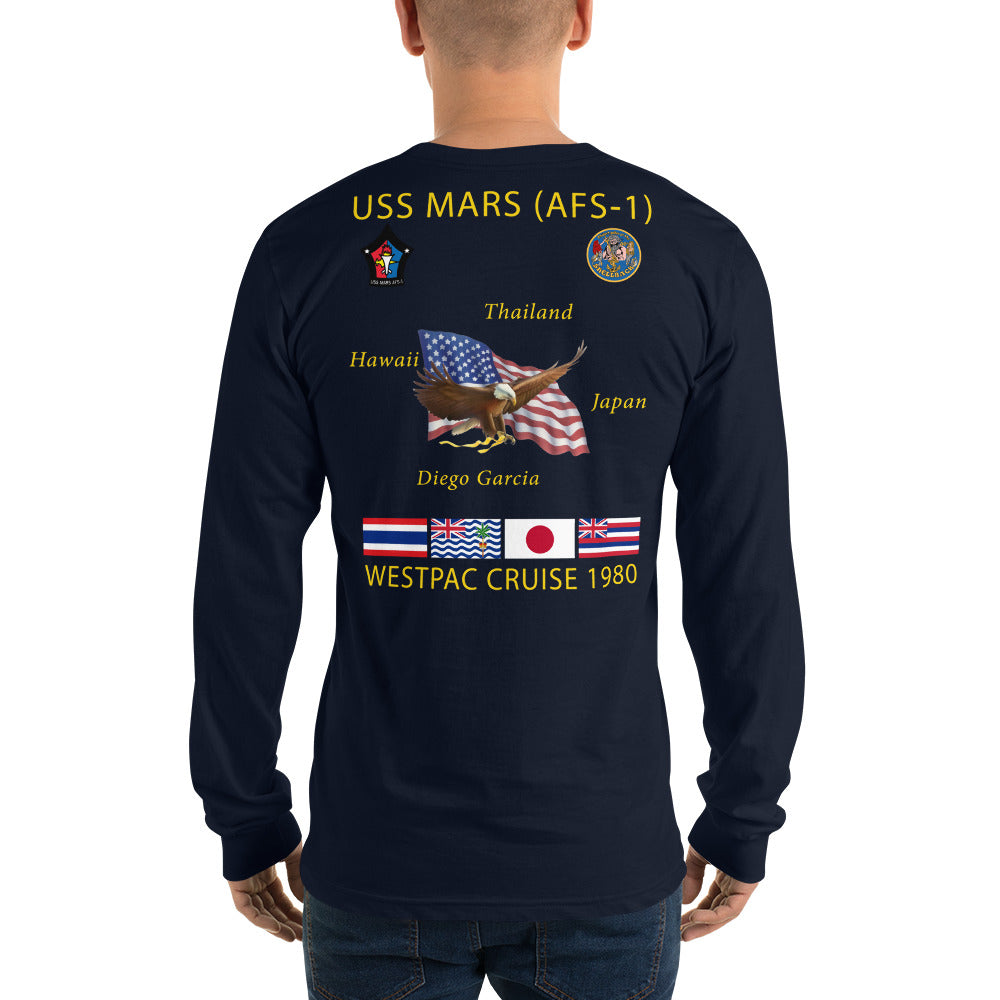 USS Mars (AFS-1) 1980 Long Sleeve Cruise Shirt