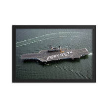 Load image into Gallery viewer, USS Midway (CV-41) Framed Ship Photo - Happy 45th