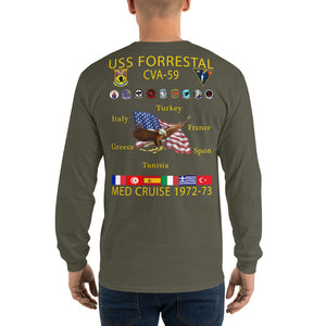 USS Forrestal (CVA-59) 1972-73 Long Sleeve Cruise Shirt