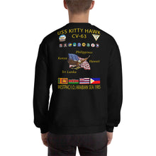 Load image into Gallery viewer, USS Kitty Hawk (CV-63) 1985 Cruise Sweatshirt