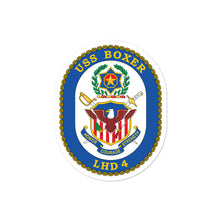 Load image into Gallery viewer, USS Boxer (LHD-4) Ship&#39;s Crest Vinyl Sticker