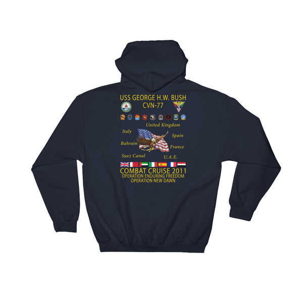 USS George HW Bush (CVN-77) 2011 Cruise Hoodie