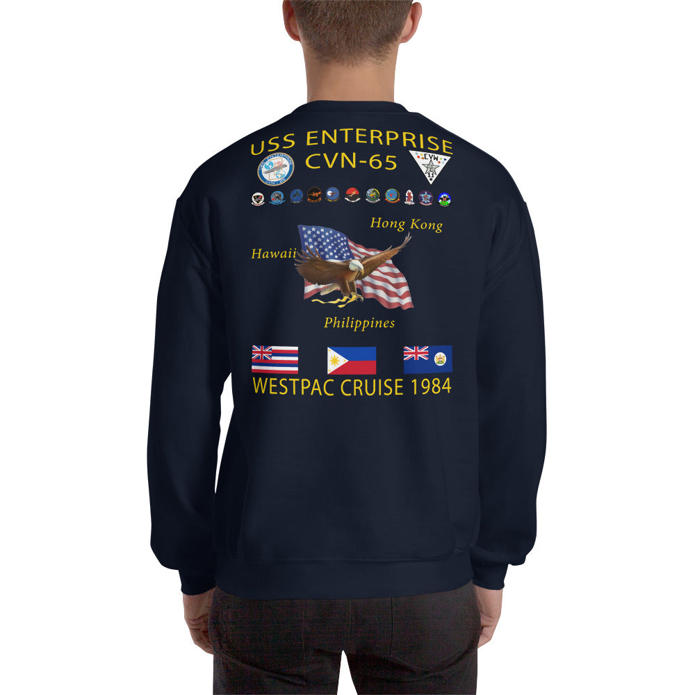 USS Enterprise (CVN-65) 1984 Cruise Sweatshirt