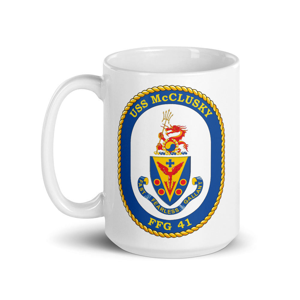 USS McClusky (FFG-41) Ship's Crest Mug