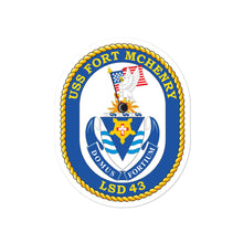 Load image into Gallery viewer, USS Fort McHenry (LSD-42) Ship&#39;s Crest Vinyl Sticker