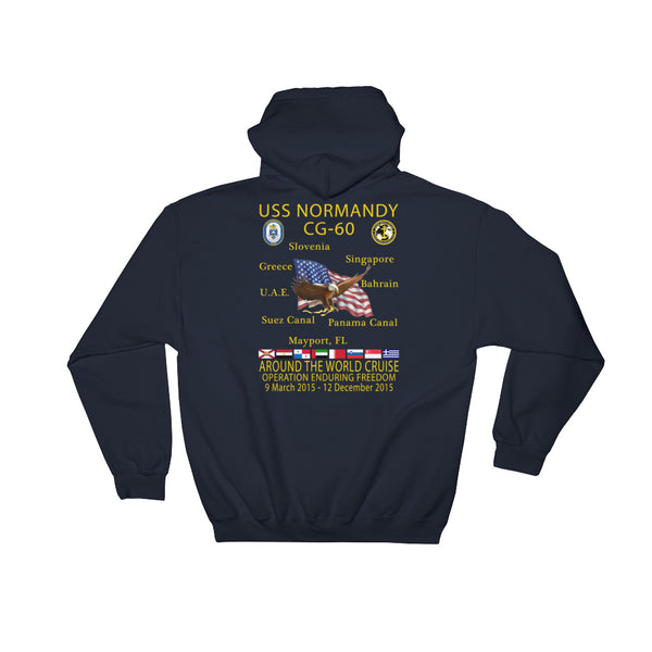 USS Normandy (CG-60) 2015 Cruise Hoodie