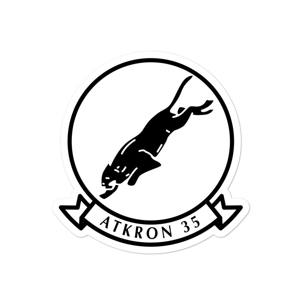 VA-35 Black Panthers Squadron Crest Vinyl Sticker