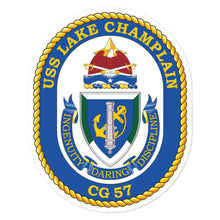 Load image into Gallery viewer, USS Lake Champlain (CG-57) Ship&#39;s Crest Vinyl Sticker