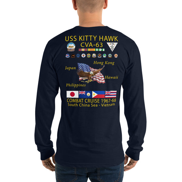 USS Kitty Hawk (CVA-63) 1967-68 Long Sleeve Cruise Shirt