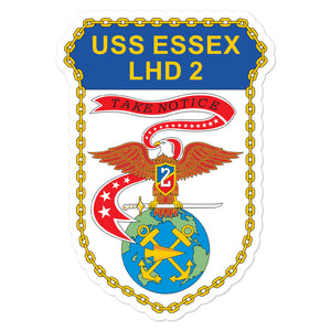 USS Essex (LHD-2) Ship's Crest Vinyl Sticker