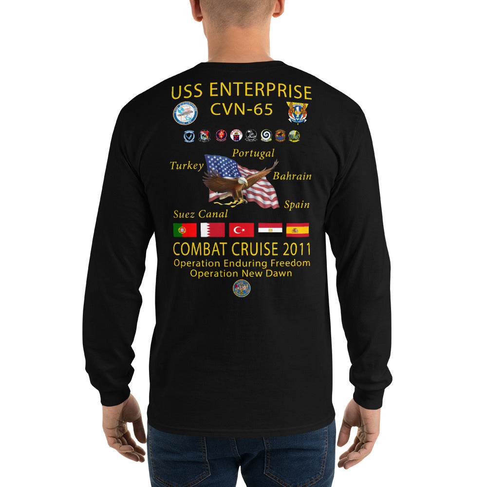 USS Enterprise (CVN-65) 2011 Long Sleeve Cruise Shirt