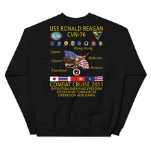 Load image into Gallery viewer, USS Ronald Reagan (CVN-76) 2011 Cruise Sweatshirt