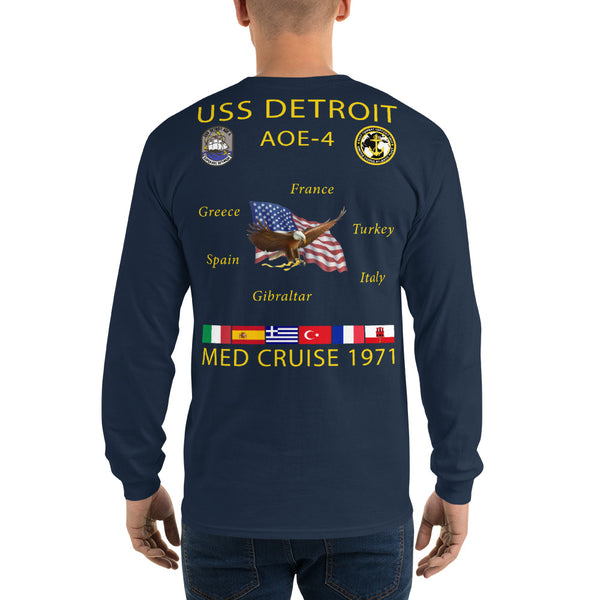 USS Detroit (AOE-4) 1971 Long Sleeve Cruise Shirt