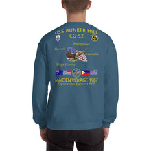 Load image into Gallery viewer, USS Bunker Hill (CG-52) 1987 Cruise Sweatshirt