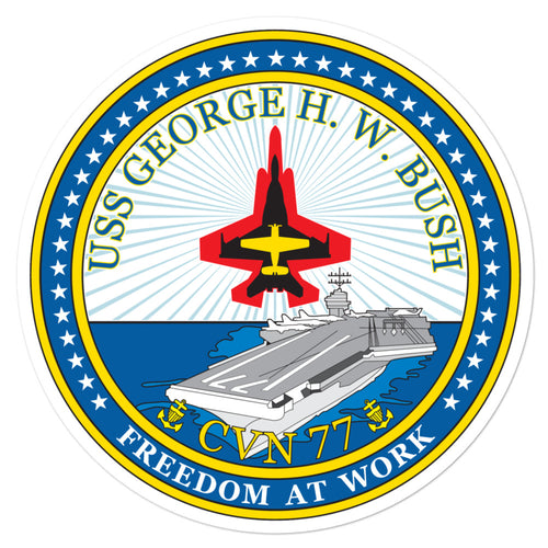 USS George H.W. Bush (CVN-77) Ship's Crest Vinyl Sticker