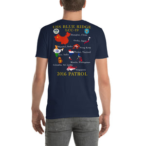 USS Blue Ridge (LCC-19) 2016 Patrol Shirt - Map