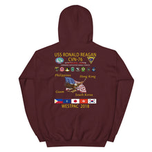 Load image into Gallery viewer, USS Ronald Reagan (CVN-76) 2018 Cruise Hoodie