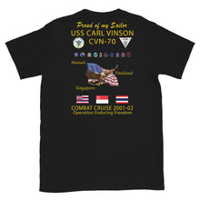 Load image into Gallery viewer, USS Carl Vinson (CVN-70) 2001-02 Cruise Shirt - FAMILY