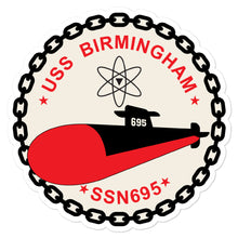Load image into Gallery viewer, USS Birmingham (SSN-695) Ship&#39;s Crest Vinyl Sticker