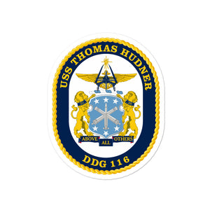 USS Thomas Hudner (DDG-116) Ship's Crest Vinyl Sticker