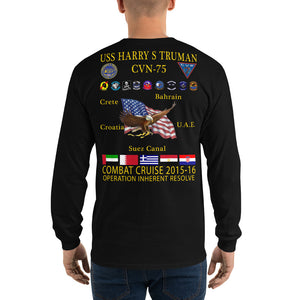 USS Harry S. Truman (CVN-75) 2015-16 Long Sleeve Cruise Shirt