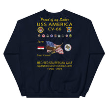 Load image into Gallery viewer, USS America (CV-66) 1990-91 Cruise Sweatshirt ver 1 - FAMILY