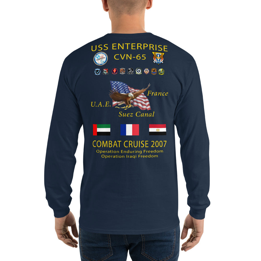 USS Enterprise (CVN-65) 2007 Long Sleeve Cruise Shirt