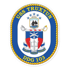 Load image into Gallery viewer, USS Truxtun (DDG-103) Ship&#39;s Crest Vinyl Sticker