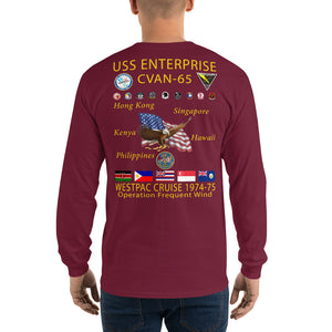 USS Enterprise (CVAN-65) 1974-75 Long Sleeve Cruise Shirt
