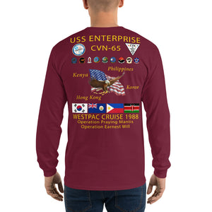 USS Enterprise (CVN-65) 1988 Long Sleeve Cruise Shirt