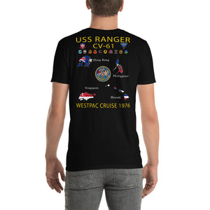 USS Ranger (CV-61) 1976 Cruise Shirt - Map