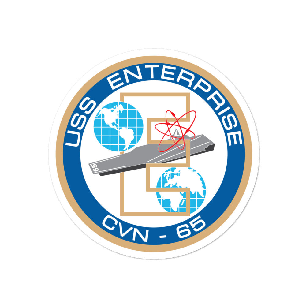 USS Enterprise (CVN-65) Ship's Crest Vinyl Sticker