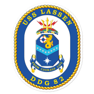 USS Lassen (DDG-82) Ship's Crest Vinyl Sticker