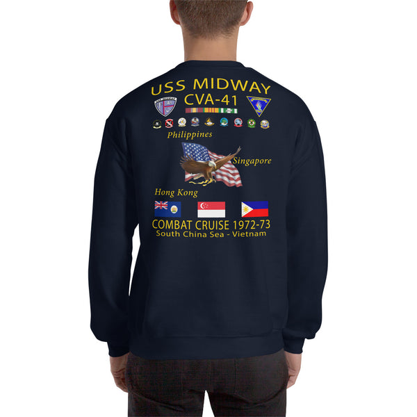 USS Midway (CVA-41) 1972-73 Cruise Sweatshirt