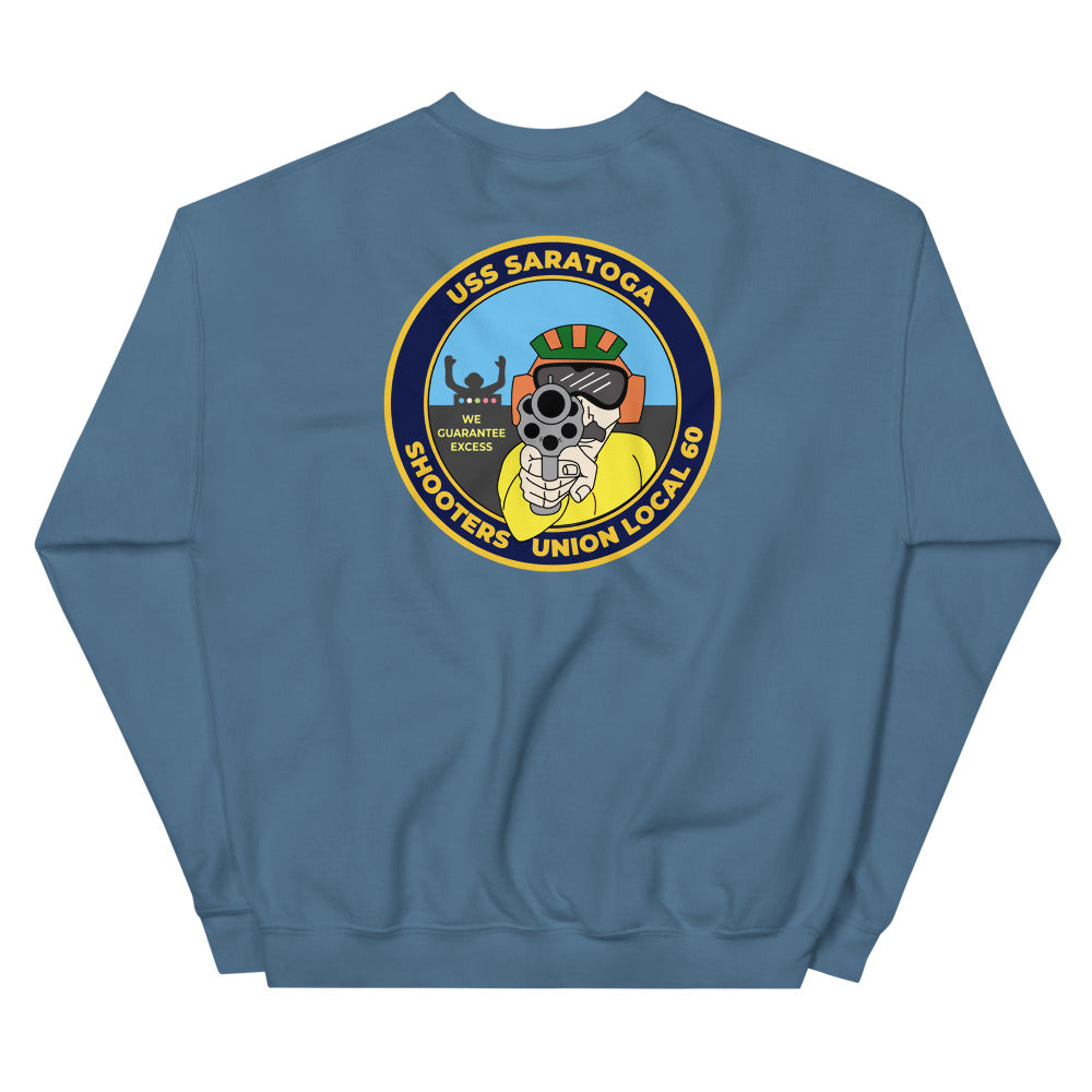 USS Saratoga (CV-60) Shooters Union Local 60 Sweatshirt