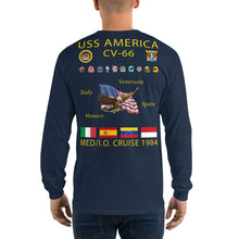 Load image into Gallery viewer, USS America (CV-66) 1984 Long Sleeve  Cruise Shirt
