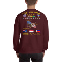 Load image into Gallery viewer, USS Midway (CVA-41) 1972-73 Cruise Sweatshirt