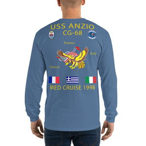 USS Anzio (CG-68) 1998 Long Sleeve Cruise Shirt